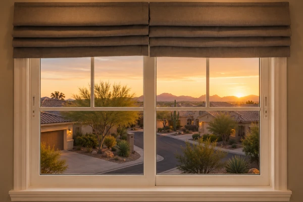 Roman Shades on Window V2
