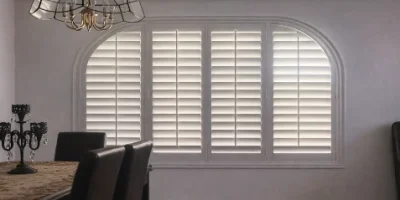 Dining Room With Wood Shutters